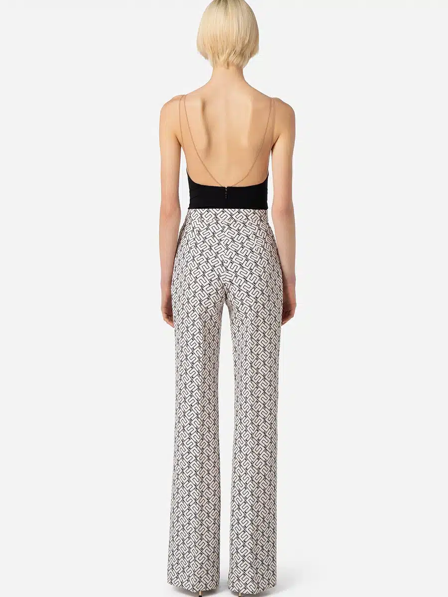 Siempre Elisabetta Franchi Woman Palazzobroek Logo autumn 2023 