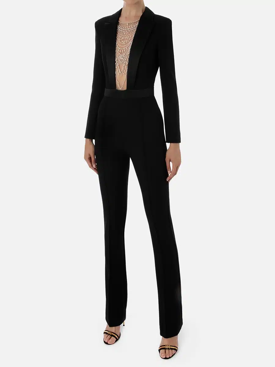 Siempre Elisabetta Franchi Woman jumpsuit strass autumn 2023 