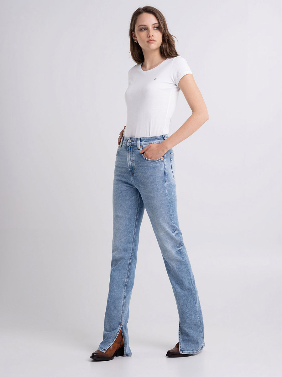 siempre dames replay jeans bootcut flare sharlijn blue spring 2023 