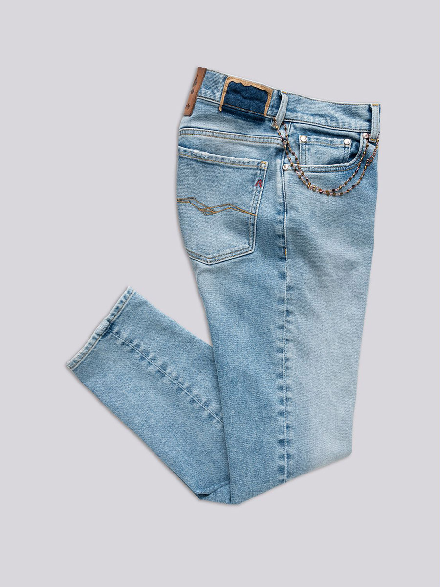siempre dames replay jeans tapered fit kiley blue spring 2023 