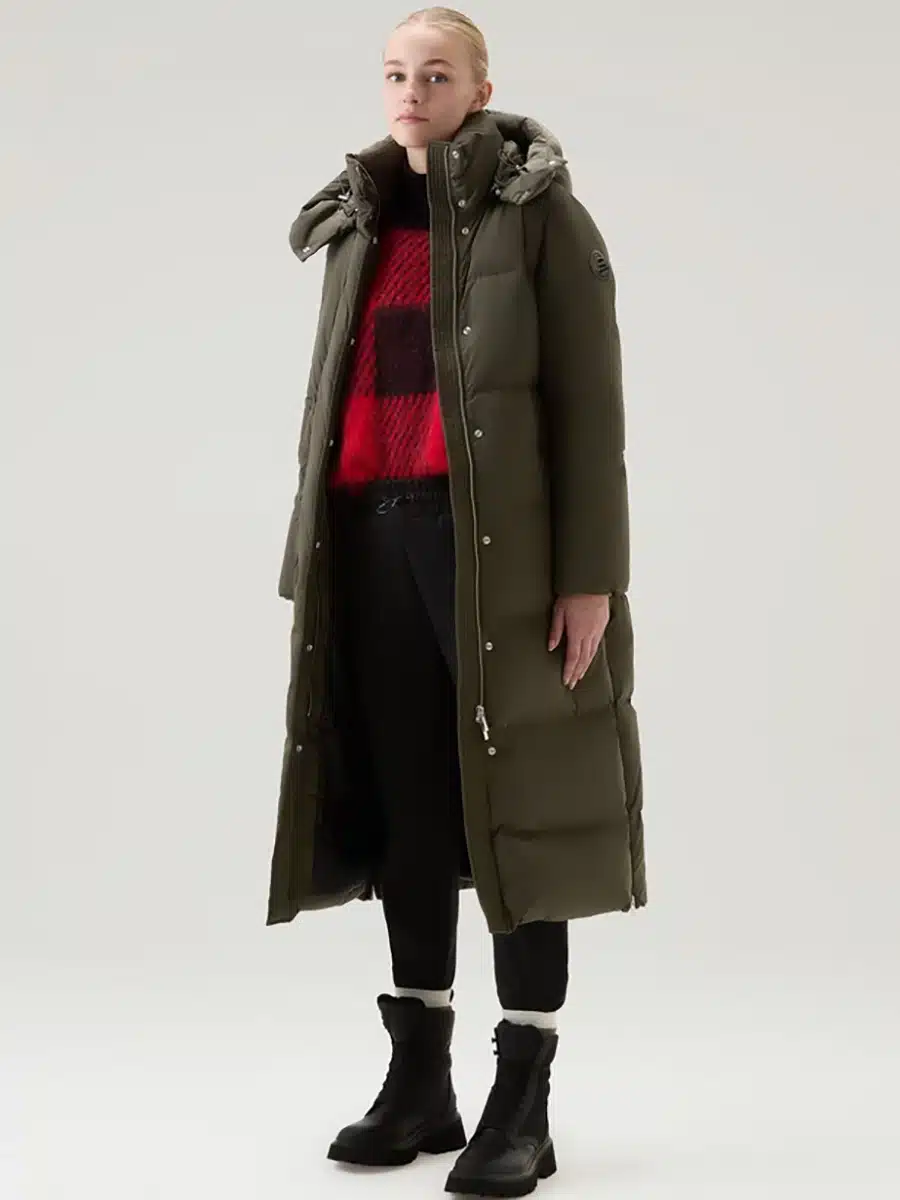 Siempre Woolrich women parka dark green Autumn 2023 